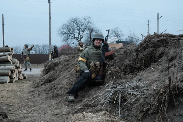 Hostroluchya Ukraine Березня 2022 Військові Сили Країни Оборони України — стокове фото