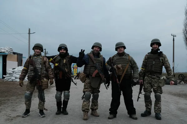 Hostroluchya Ukraina Marca 2022 Siły Zbrojne Kraju Obronnego Ukrainy — Zdjęcie stockowe