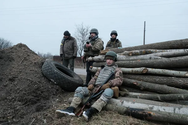 Hostroluchya ウクライナ 3月2022 ウクライナの防衛国の軍隊 — ストック写真