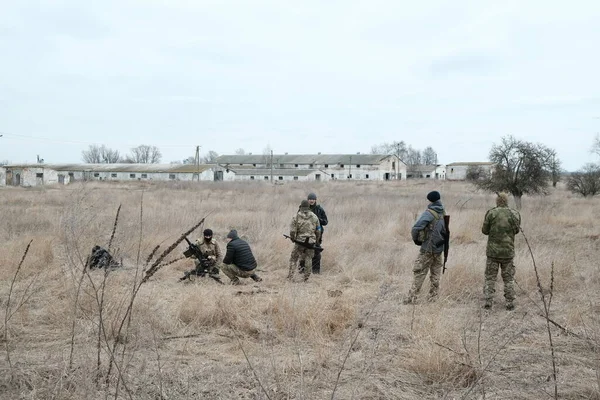 Hostroluchchchya Ukraine März 2022 Territoriale Verteidigungskämpfer Ukrainischem Dorf — Stockfoto