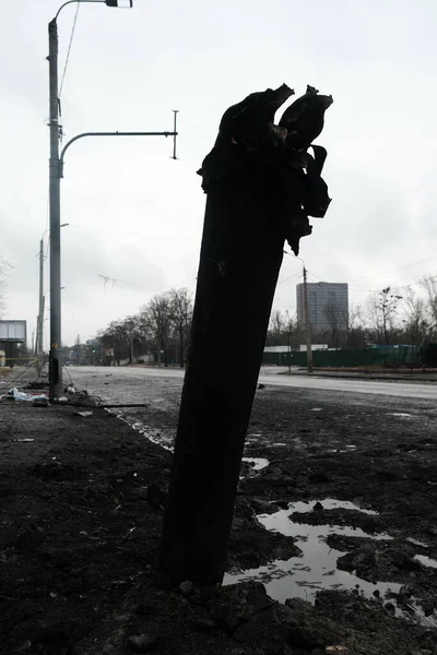 우크라이나 키예프 2022 러시아의 침략으로 손상된 키예프의 — 스톡 사진