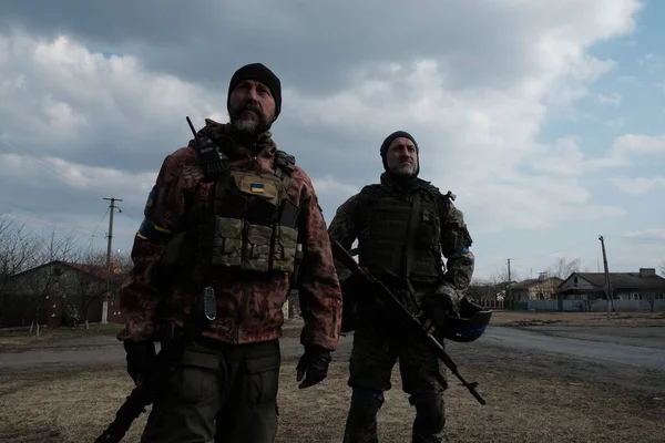 Lukashi Ukrayna Mart 2022 Ukrayna Toprak Savunma Savaşçıları — Stok fotoğraf