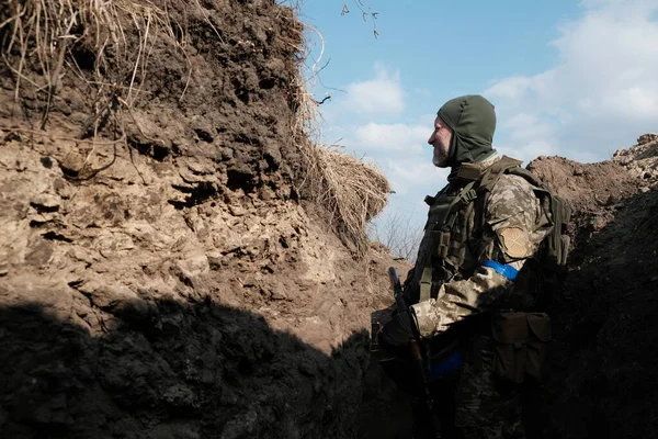 Lukashi Ukraina Maret 2022 Pejuang Teritorial Pertahanan Ukrainian — Stok Foto