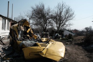 Lukyanivka, Ukrayna: 25 Mart 2022: Ukrayna toprak savunma savaşçıları