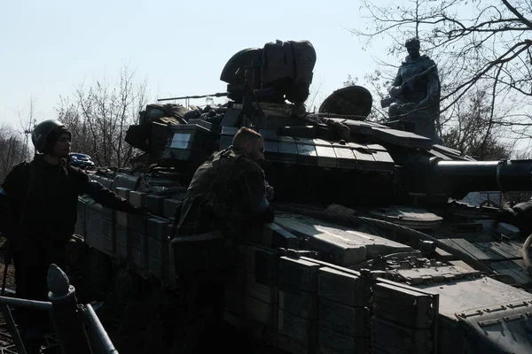Lukyanivka Ukraine March 2022 Ukrainian Territorial Defence Fighters — стокове фото