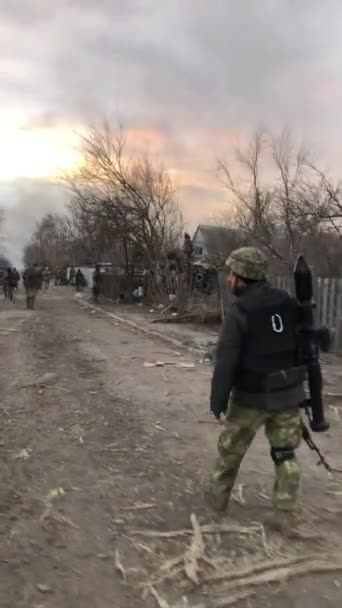 Lukyanivka Ukraine March 2022 Liberated Village Russian Aggression — Stock Video
