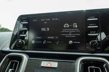 Hong Kong, Çin 16 Haziran 2021: Kia Sonet Kontrol Paneli 16 Haziran 2021.