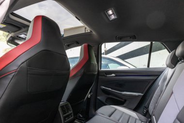 Hong Kong, Çin 11 Ağustos 2021: Volkswagen GOLF GTI 2022 İç İşleri 11 Ağustos 2021, Hong Kong.