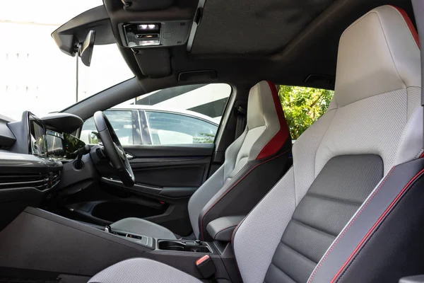 Hong Kong, Çin 11 Ağustos 2021: Volkswagen GOLF GTI 2022 İç İşleri 11 Ağustos 2021, Hong Kong.