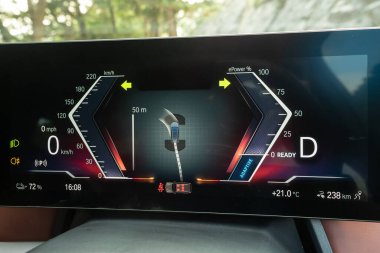 Hong Kong, Çin 11 Kasım 2021: BMW iX40 2022 Kontrol Paneli 11 Kasım 2021, Hong Kong.