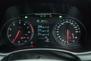 Hong Kong, Çin 25 Ocak 2022: Hyundai i30N 2022 Kontrol Paneli 25 Ocak 2022, Hong Kong.