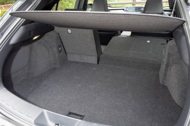 Hong Kong, Çin 24 Şubat 2022 Lexus UX300e 2022 Bagaj 24 Şubat 2022, Hong Kong.