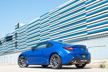 Hong Kong, Çin 4 Nisan 2022: Subaru BRZ 2022 Test Sürüşü 4 Nisan 2022.