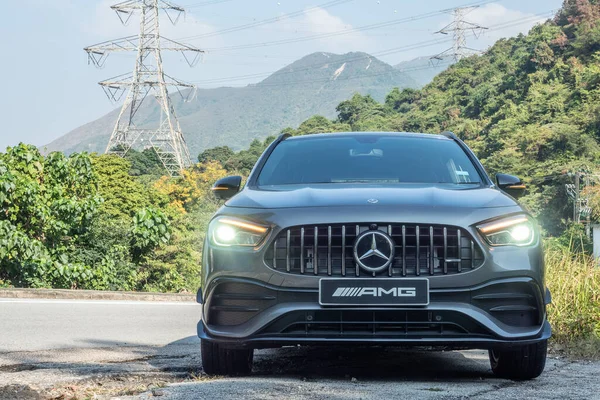 Hong Kong, Çin 6 Ocak 2022 Mercedes-AMG GLA 45 2022 Test sürüşü 6 Ocak 2022, Hong Kong.