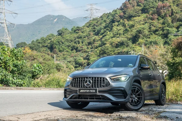 Hong Kong, Çin 6 Ocak 2022 Mercedes-AMG GLA 45 2022 Test sürüşü 6 Ocak 2022, Hong Kong.