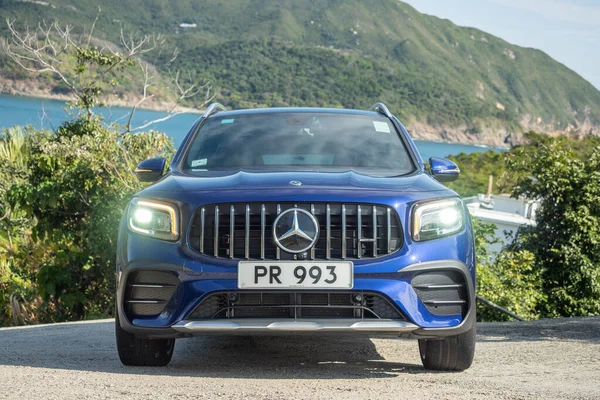 Hong Kong, Çin 14 Şubat 2022: Mercedes-AMG GLB 35 2022 Test sürüşü Günü 14 Şubat 2022.