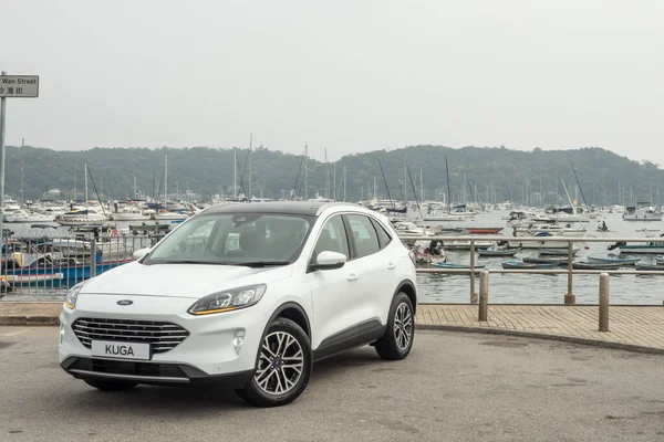 Hong Kong, Çin 24 Şubat 2022: Ford Kuga 2022 Test sürüşü 24 Şubat 2022.