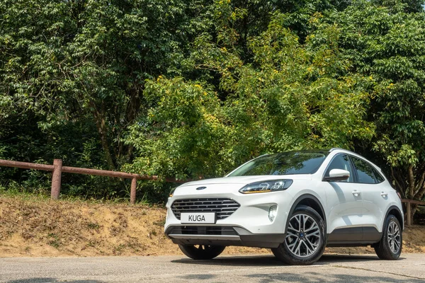 Hong Kong, Çin 24 Şubat 2022: Ford Kuga 2022 Test sürüşü 24 Şubat 2022.
