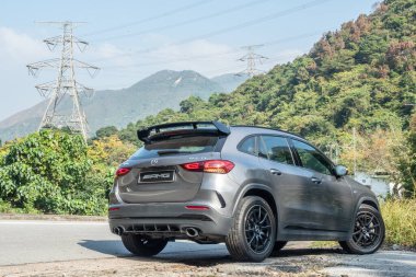 Hong Kong, Çin 6 Ocak 2022 Mercedes-AMG GLA 45 2022 Test sürüşü 6 Ocak 2022, Hong Kong.