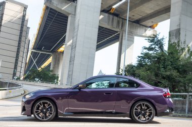 Hong Kong, Çin 25 Nisan 2022 BMW M240i 2022 Test sürüşü 25 Nisan 2022, Hong Kong.