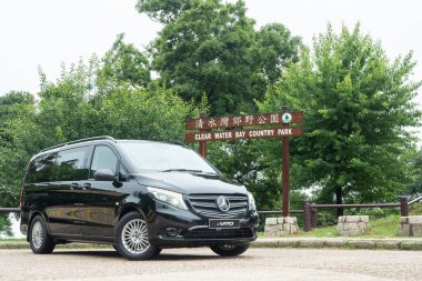 Hong Kong, Çin 25 Mayıs 2022 Mercedes-Benz eVito Test Sürüşü 25 Mayıs 2022, Hong Kong.