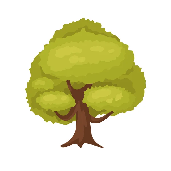 Illustration vectorielle d'un arbre. Fond blanc. — Image vectorielle