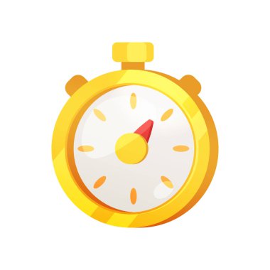 Beyaz arkaplanda vektör kronometre simgesi izole edildi