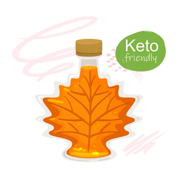 Vector illustration of traditional Canadian maple syrup — Image vectorielle