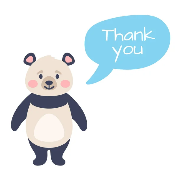 Illustration de style dessin animé d'un panda mignon. — Image vectorielle