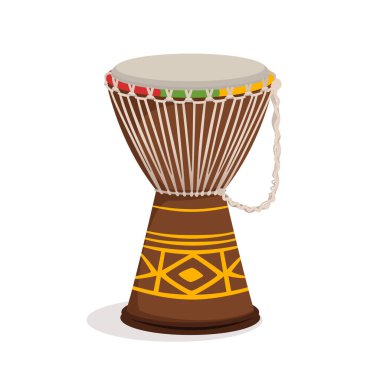 bir Afrika davulunun karikatür tarzı çizimi