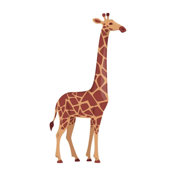 Ilustração em estilo desenho animado vetorial de uma girafa — Vetor de Stock