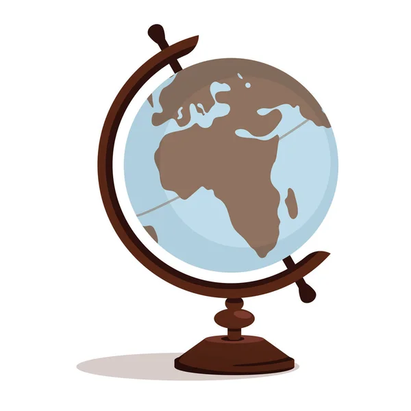 Vector cartoon style illustration of a globe — Stock Vector