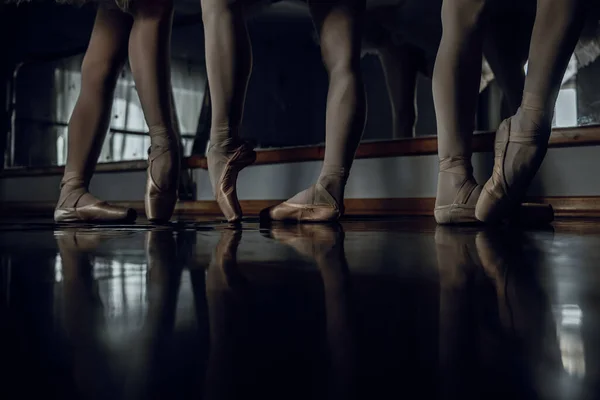 ballet dancers in class hand light woman darkness dance black