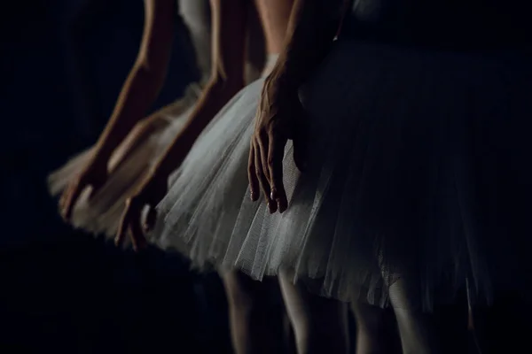 Balett Táncosok Osztály Kéz Fény Sötétség Tánc Fekete — Stock Fotó