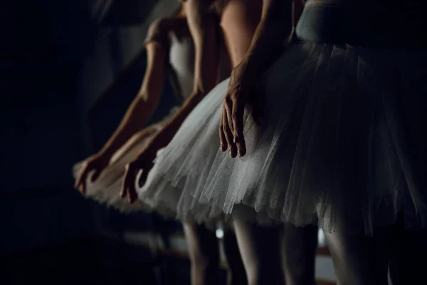 Ballet Dancers Class Hand Light Woman Darkness Dance Black — Stock Photo, Image