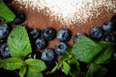 cake pie berries blueberry mint cooking