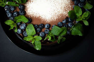 cake pie berries blueberry mint cooking