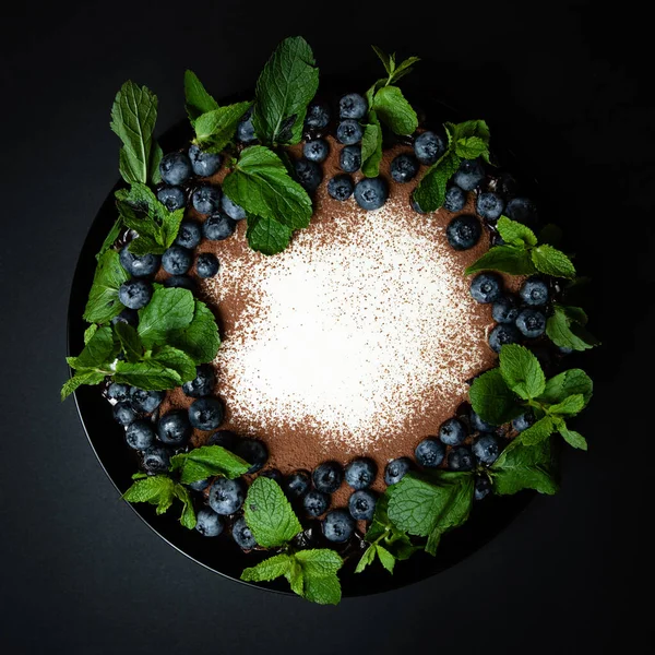 cake pie berries blueberry mint cooking