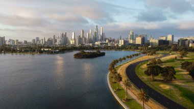 Albert Park 'tan Melbourne Skyline
