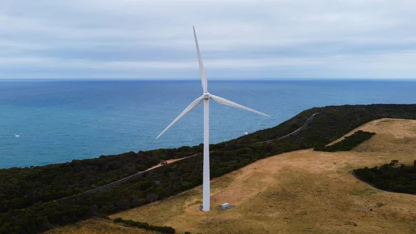 Rüzgar türbininin hava görüntüsü