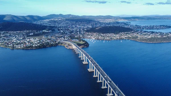 Hobart ve Tazmanya 'nın hava görüntüsü
