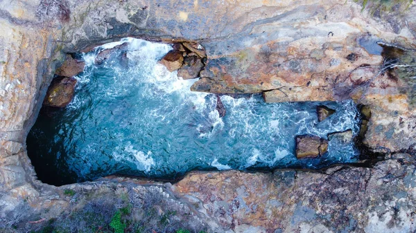 Tazmanya 'da hava deliğinin hava görüntüsü