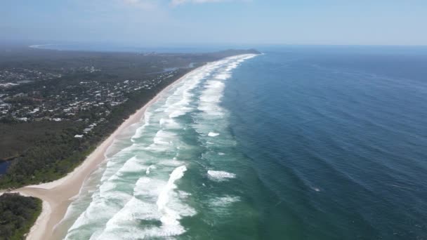 Вид Воздуха Пляж Австралии — стоковое видео