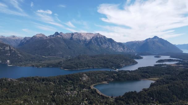 Lago Montañas Patagonia — Vídeos de Stock