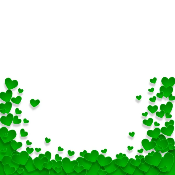 Patrón Corazón Verde Con Fondo Blanco — Foto de Stock