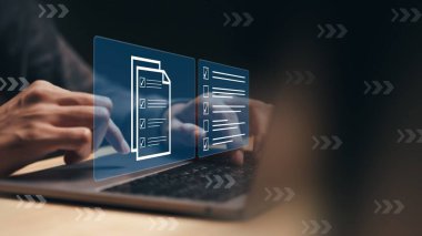 Çevrimiçi iş verimliliği kontrol listesi ve anket formunu doldurma. Hızlı kontrol listesi ve pano görev yönetimi.