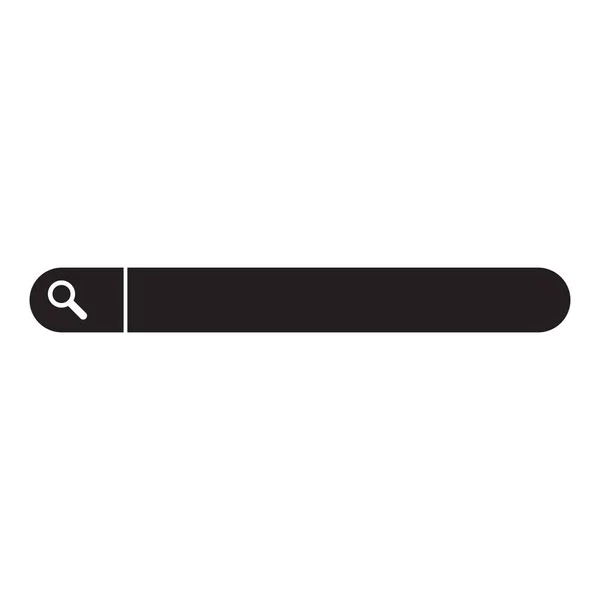 Eps10 Vector Illustration Black Internet Search Bar Solid Icon Simple — Stock Vector