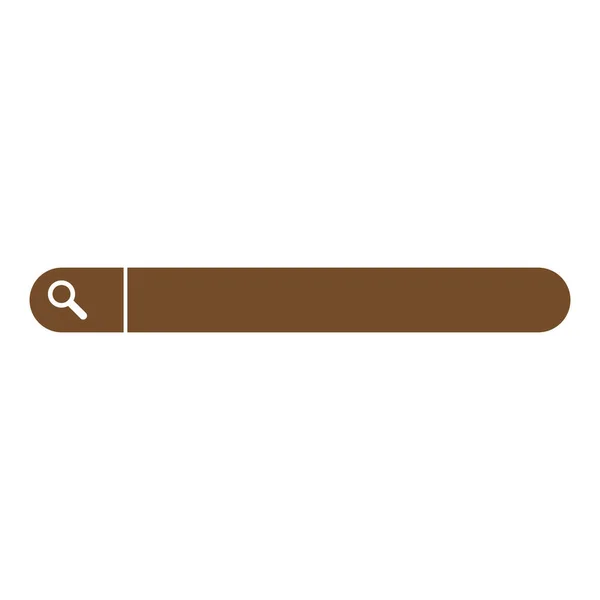 Eps10 Vector Illustration Brown Internet Search Bar Solid Icon Simple — ストックベクタ