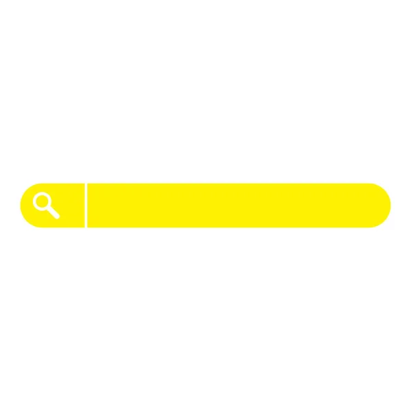 Eps10 Ilustración Vectorial Una Barra Búsqueda Internet Amarilla Icono Sólido — Vector de stock
