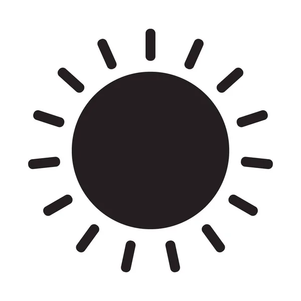 Eps10 Schwarzes Vektor Sonne Symbol Einfachen Flachen Trendigen Stil Für — Stockvektor